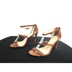 Banana Republic Strappy Brown Suede Stiletto Heel Sandals Women 7